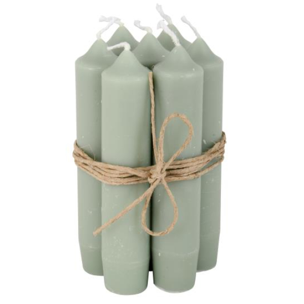 Set a 5 korte dinerkaarsjes zacht groen